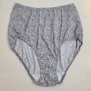 VTG Warners Silky Smooth Microfiber Nylon Hi-cut Brief Panty Size XL